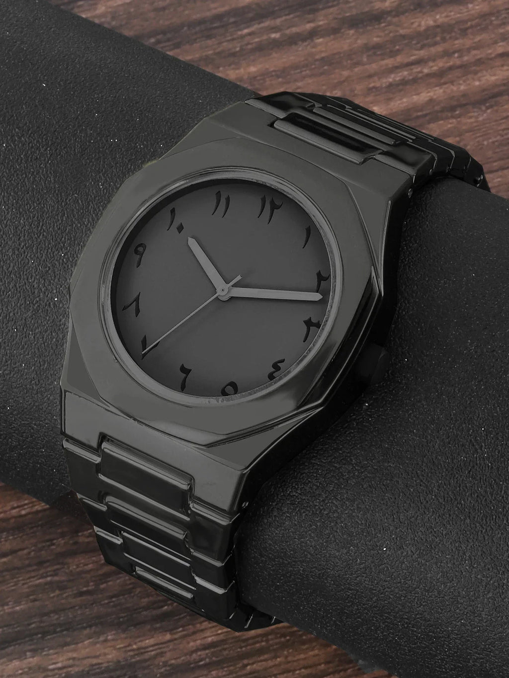 Punk Cross Pendant Matching Bracelet Ring Watch Set for Guys Qme