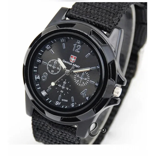 Fashion Nylon Strap Men's Watch Cloth Strap Military Watch Trendy Night Light Needle Sports Watch Men's and Women's Watch Qme