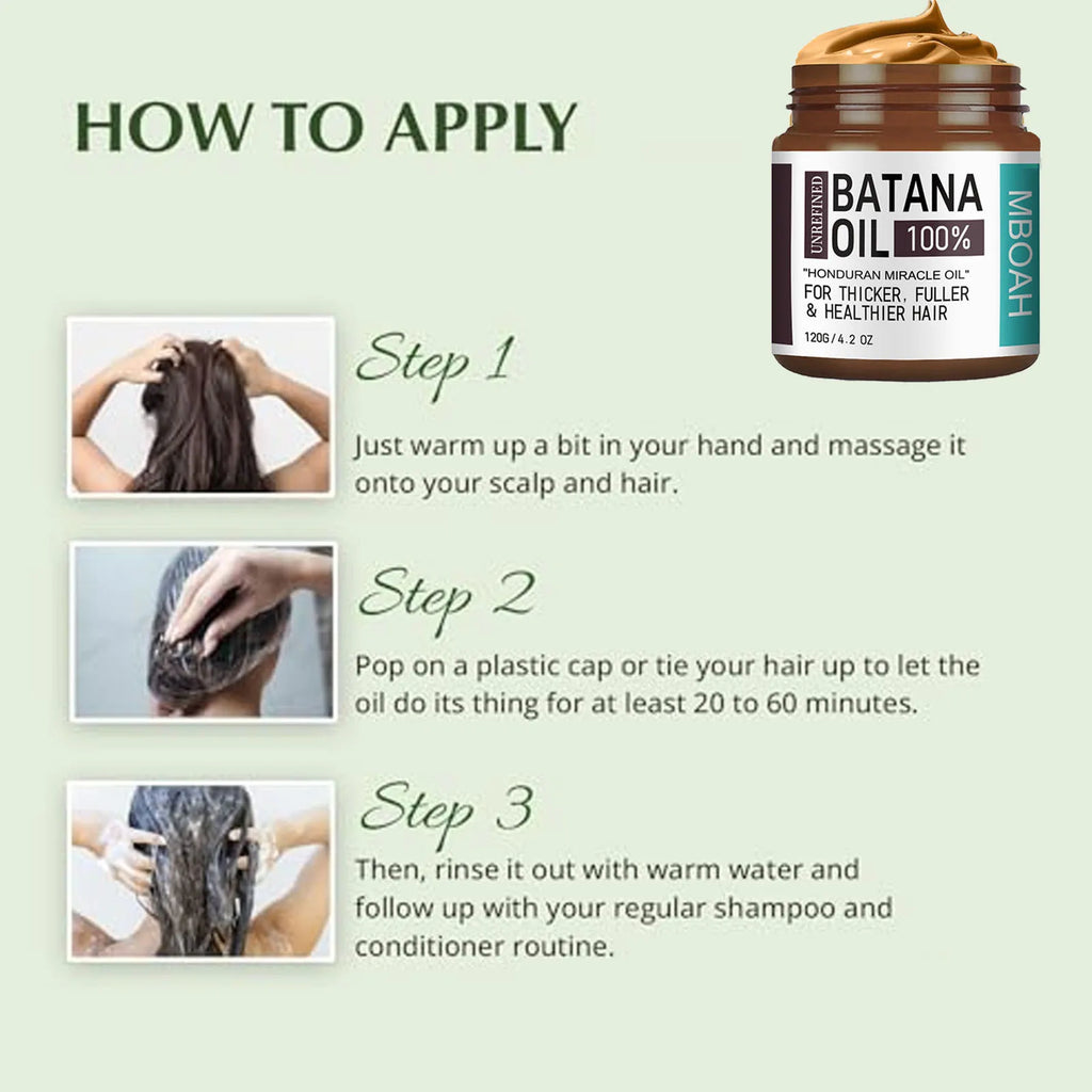100% Batana Oil from Honduras - Get Fuller, Thicker, Healthier Hair - Great Men Conditioner Haircare Silky - Hair Nutrition oil Qme