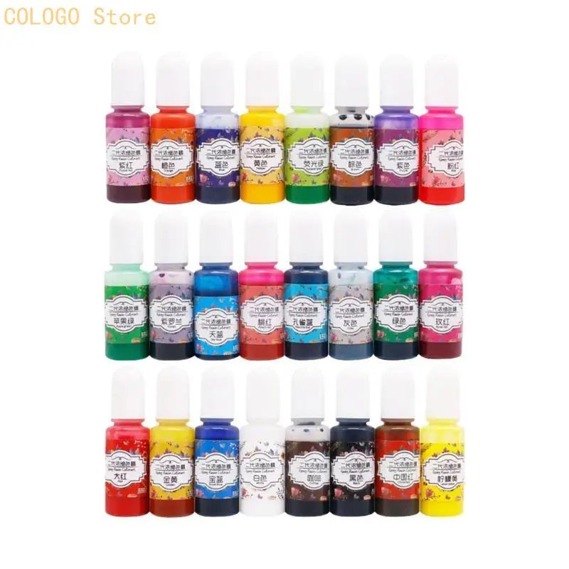 24 Epoxy Resin Pigment Kits Dye Colorant Liquid Each Jewelry Making Qme