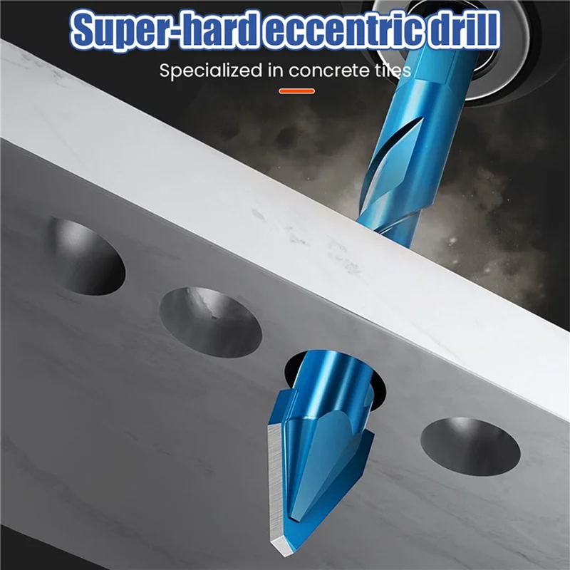 A02F-30Pcs High Hardness Eccentric Drill Precision Drilling 6Mm Glass Tile Punching Rock Slab Triangle Drill Bit Qme