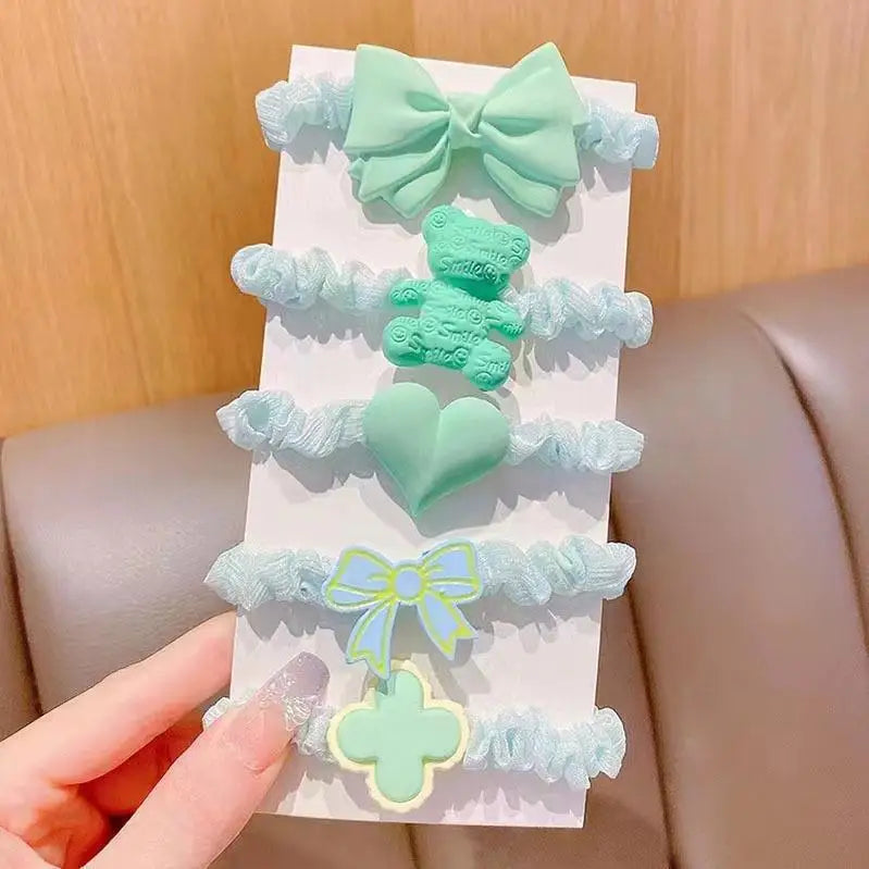 Clow Mi Cartoon Hair Tie Cute Gentle Clips Accessories Students Qme 10