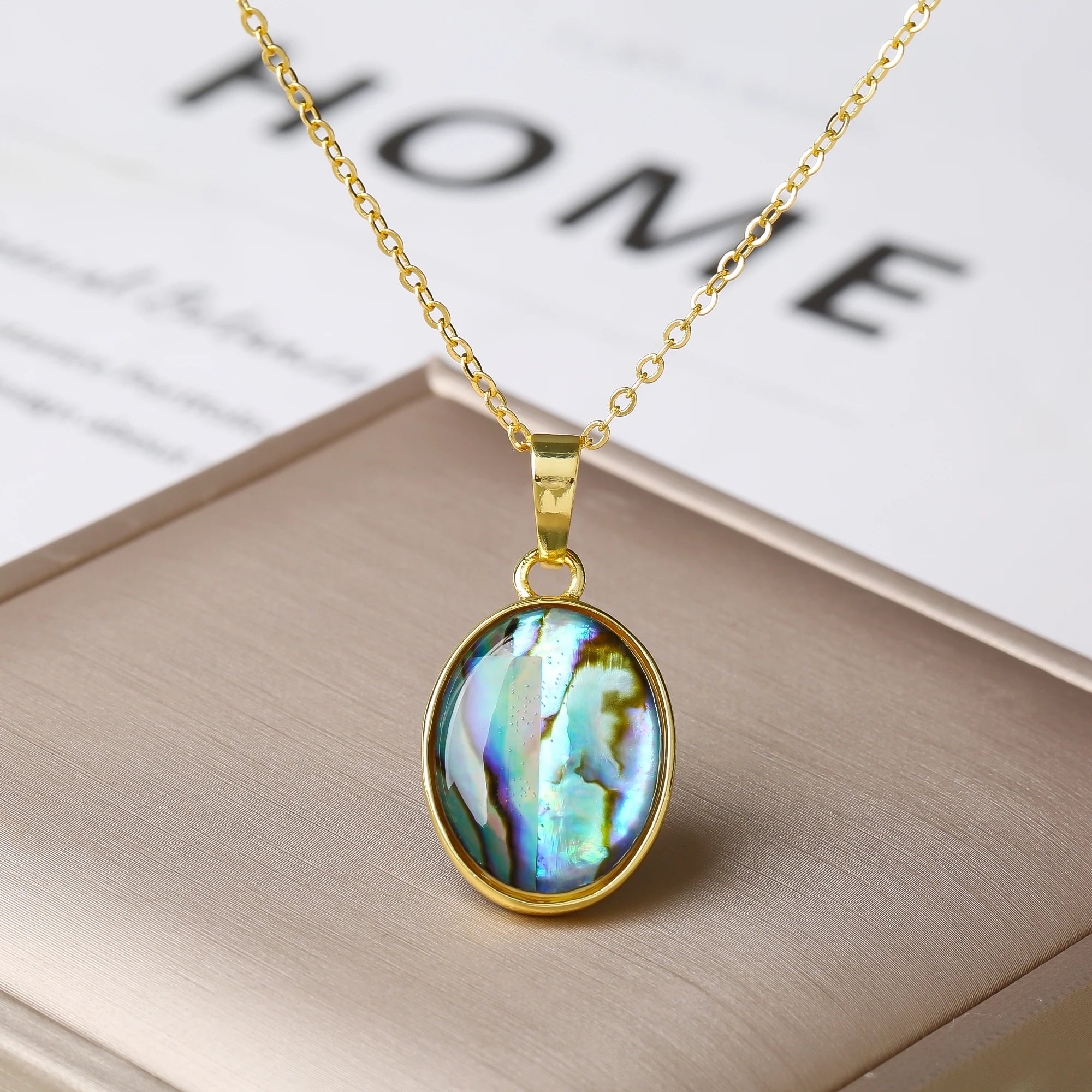 High Quality Abalone Shell Pendant Necklace Silver/Gold Waterdrop Heart Shell Choker Fashion Beach Party Jewelry Women Gift Qme 4