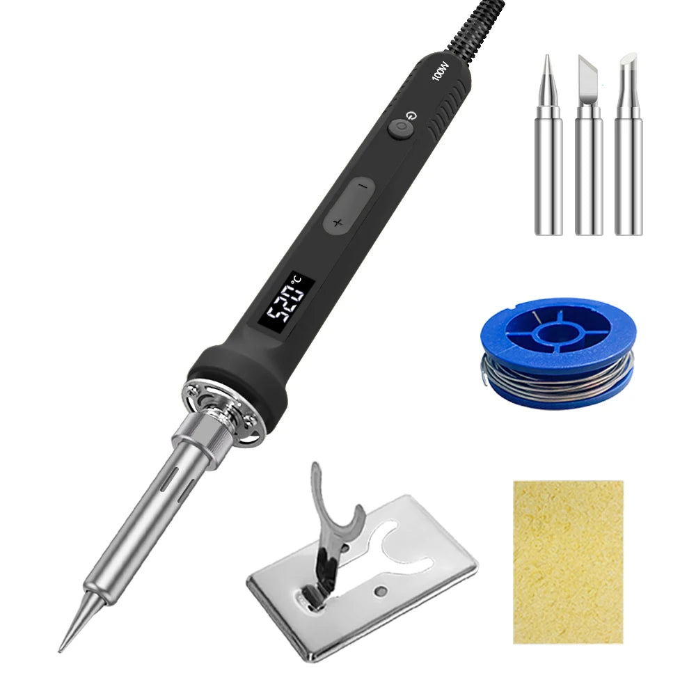 100W 120W 150W Digital Soldering Iron Repair Welding Tool Calibration Qme 919-H-SET 110V US PLUG