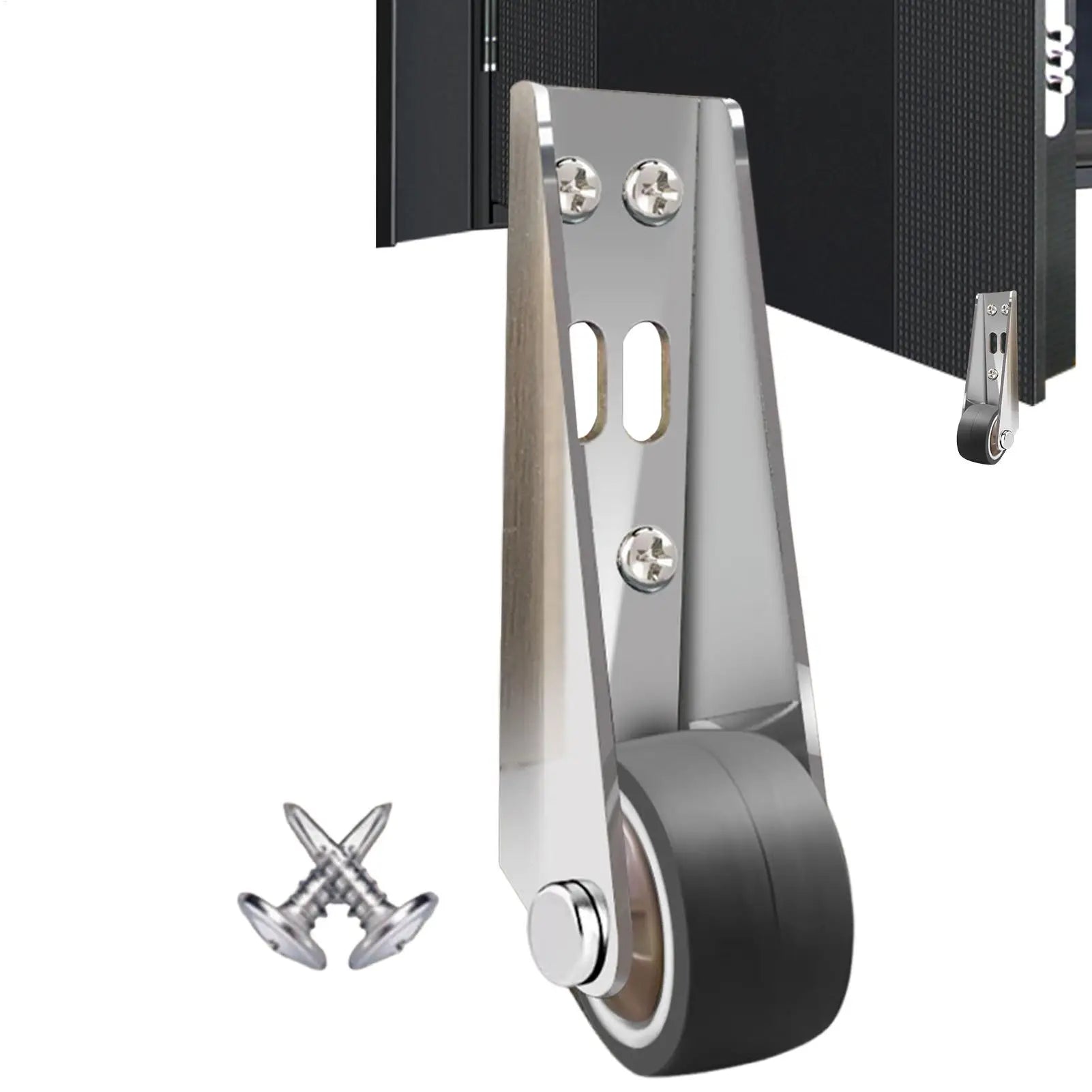 Door Support Wheel Heavy Duty Quiet Anti-Sag Low Profile Casters Gate Rollers for Home Commercial Workbench Barn Garage Qme