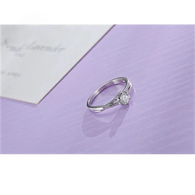 925 Sterling Silver Color Jewelry Rings For Women Wedding Jewelry Bijoux Zirconia Vintage Accessories Engagement Hollow Qme