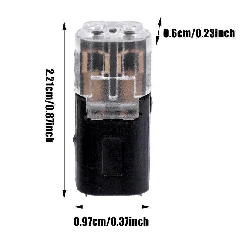 50/1Pcs Waterproof Fast Plug Double-Wire Plug-in Connector Car Electrical Cable Snap Connectors 2 Pin Way Strip Lights Terminal Qme