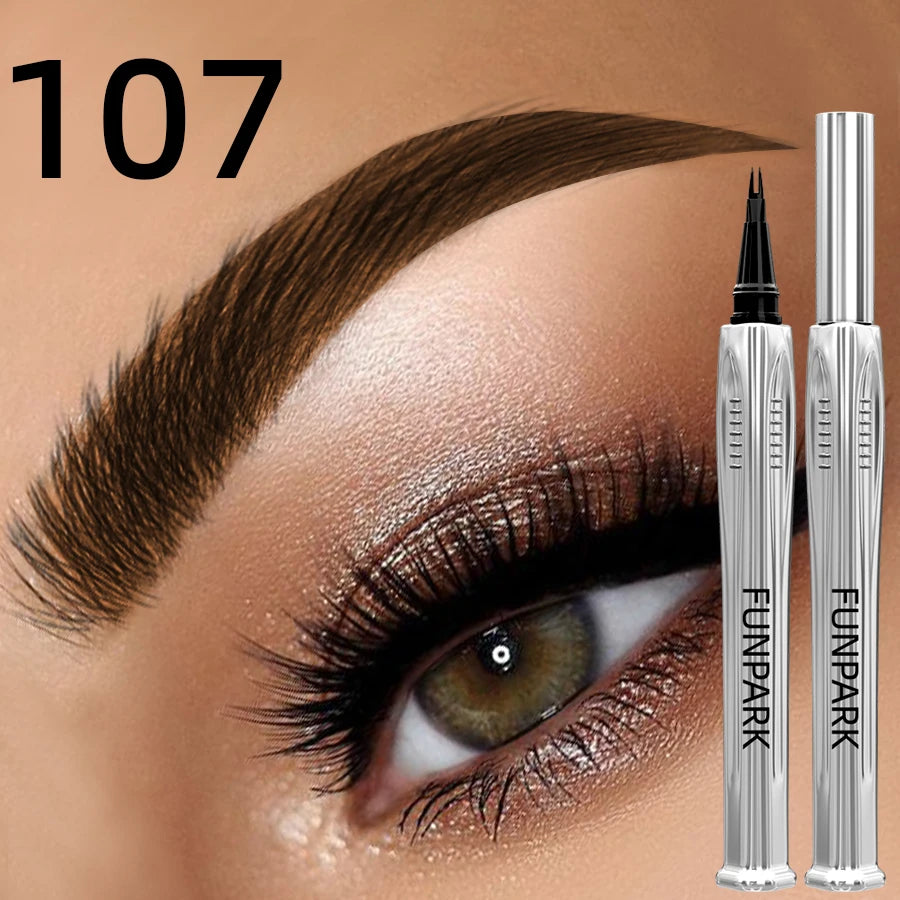 2 Fork Microblading Eyebrow Pencil Non-smudged Pigmented Easy Qme 107