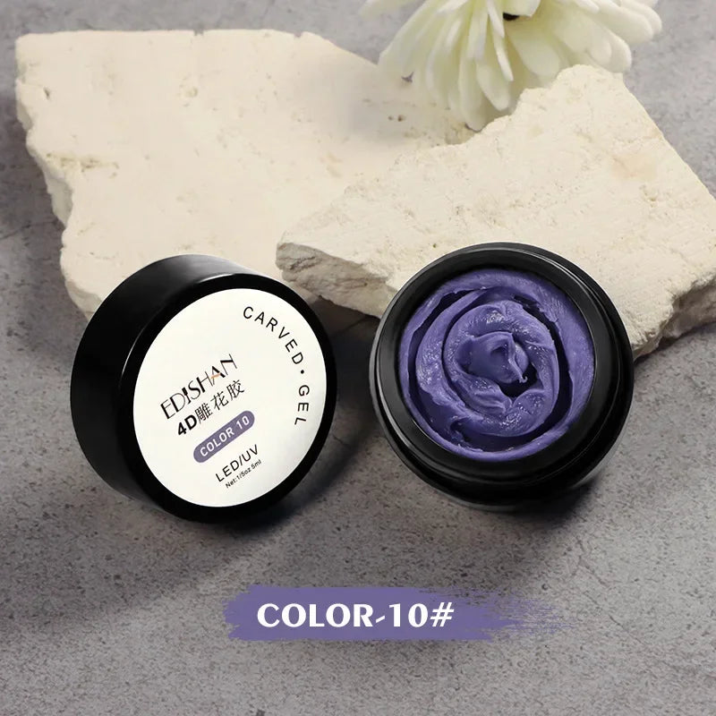 Nail Carving Glue Three-dimensional Shaping Relief Glue Phototherapy Nail Polish Glue Uv Modeling Clay Nail Art Tools Qme 10
