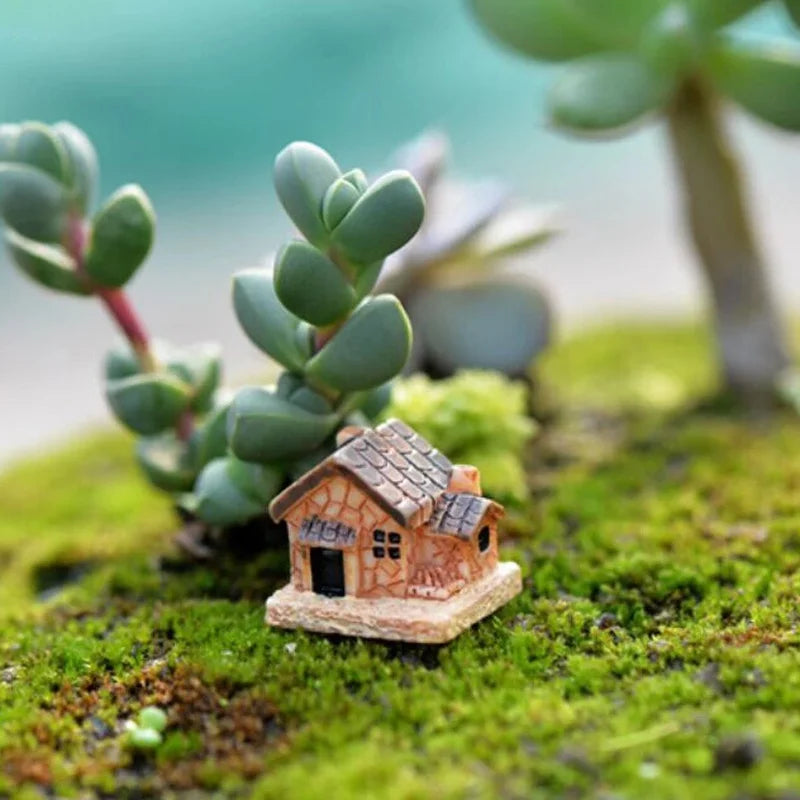 Mini Doll House Stone Resin Decorations Home Garden DIY Random Qme