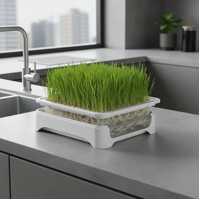 Pet Cat Grass Planting Basin Soilless Culture Wheat Seedling Pot Qme