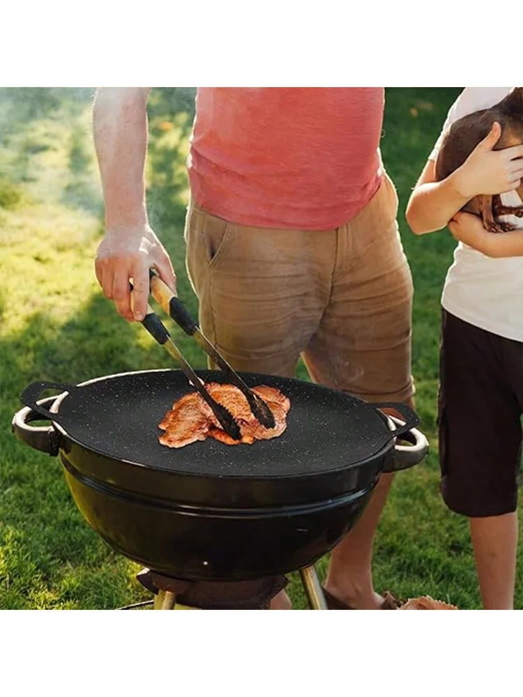 Non Stick Barbecue Baking Tray Thick Korean Black Vermiculite Coated Qme 11.81inch