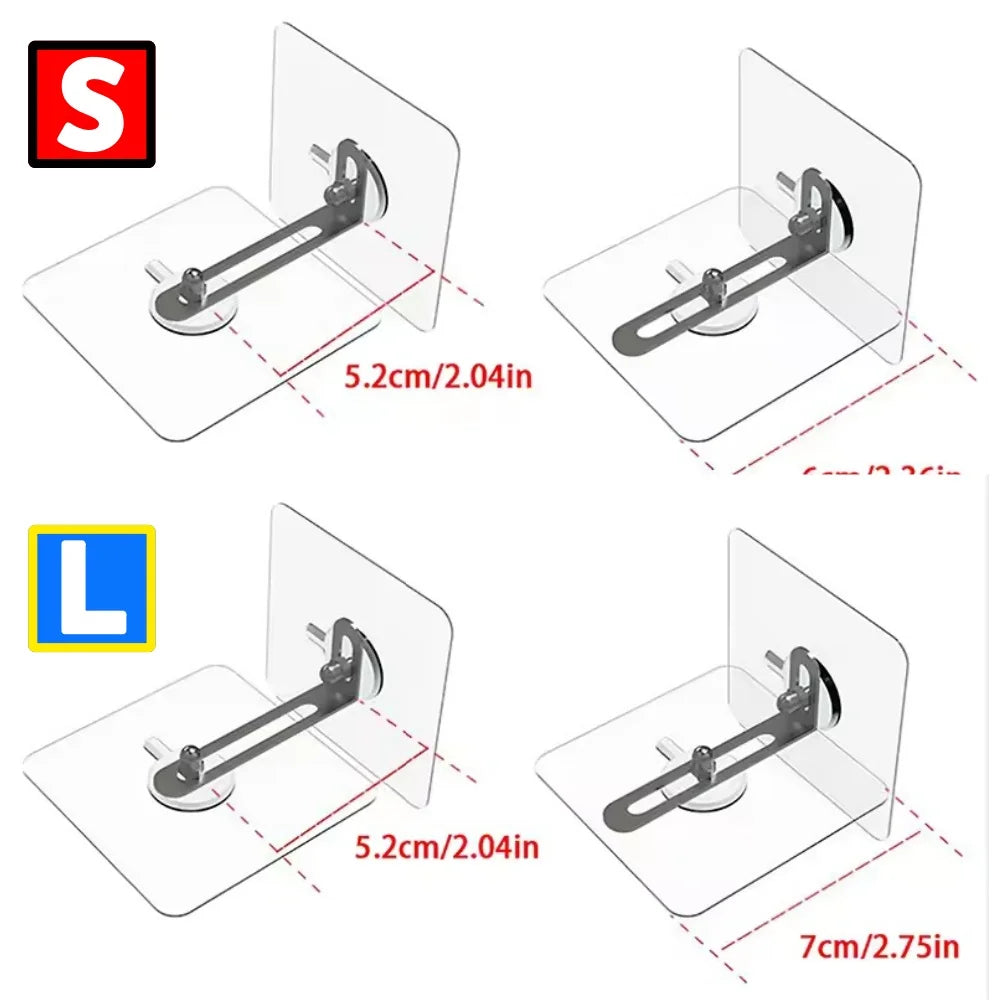 1/2/4PCS Cabinet Prevent Dumping Device Self-Adhesive Bookshelf Anti Tipping Fixture Child Protection Furniture Fixed Device Qme