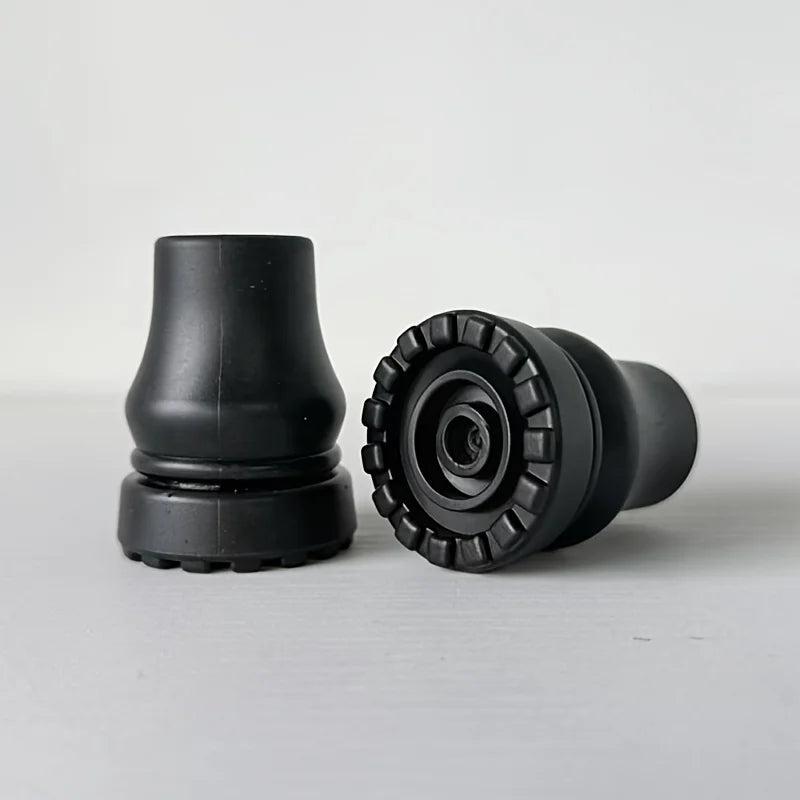 2pcs 19mm rubber cane tips | Lock ring design, easy-to-install replacement cane tips suitable for most canes and walkers Qme 2pcs 19mm