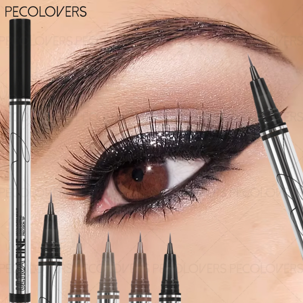 2-in-1 Soft Tip Eyebrow Pencil Eyeliner Balck Brown Waterproof Qme