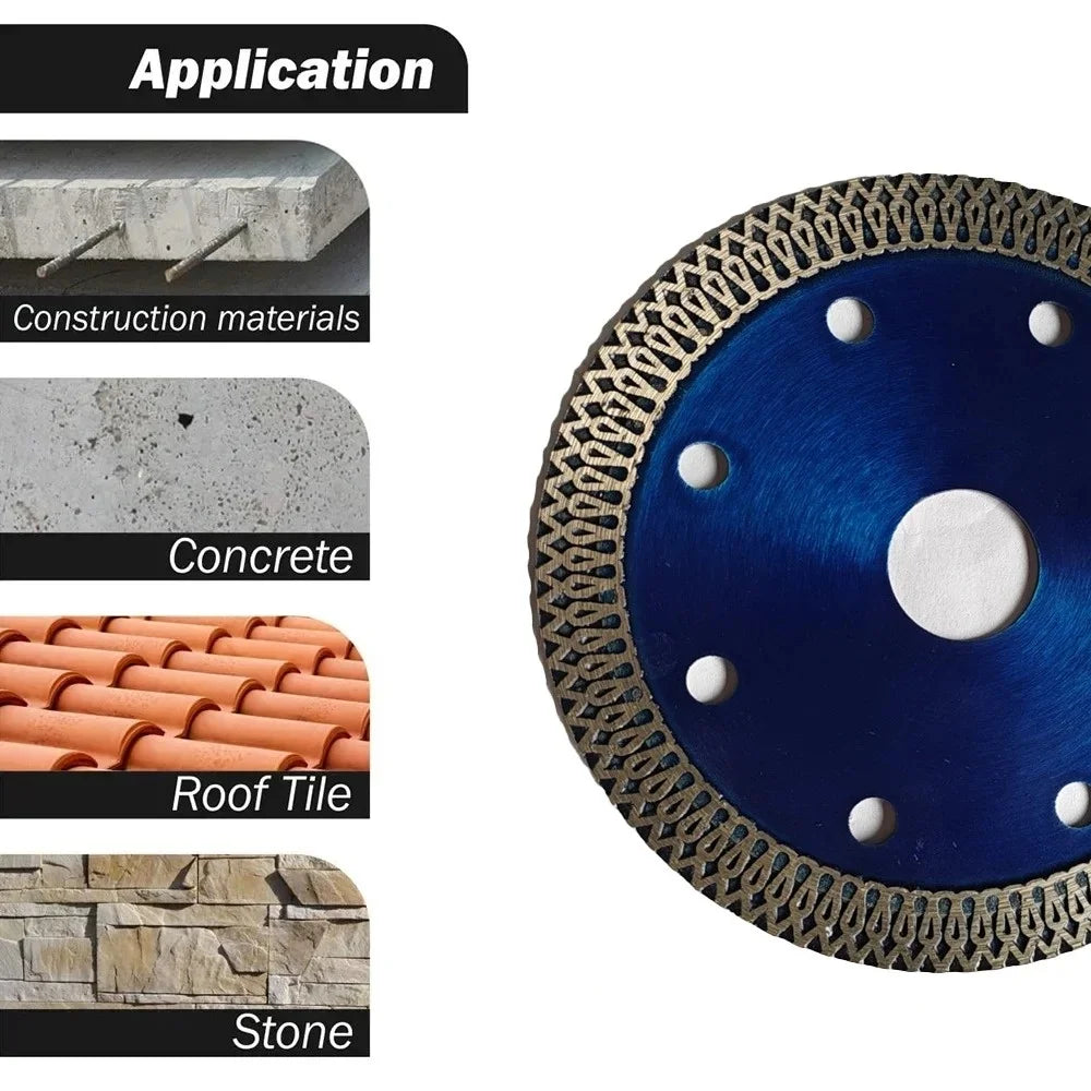 105MM/115MM/125MM Turbo Diamond Saw Blade Granite Marble Cutting Disc Porcelain Tile Ceramic 3 Size Angle Grinder Power Tools Qme