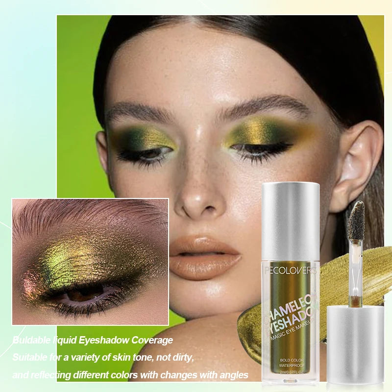 Multi-chrome Shifting Pigments Chameleon Liquid Eyeshadow Long Qme