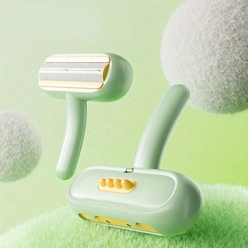 Pet hair remover - reusable and easy to clean pet hair remover suitable for furniture, sofas, carpets, bedding, and car seats Qme green