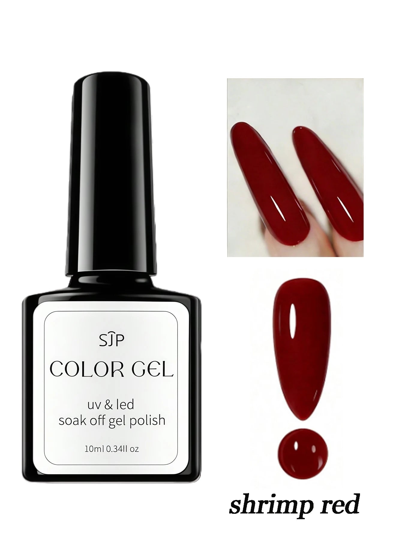 1 5-piece Pink Nail Polish Semi-permanent UV Gel DIY Spring Summer Art Qme shrimp red