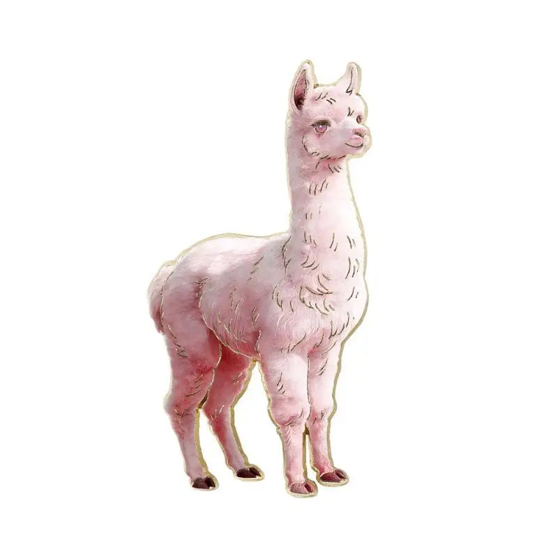 Cute Cartoon Alpaca Metal Pins 4 Color Choices Fashion Lapel Badge for Jackets Backpacks Bags Friends Gift Qme