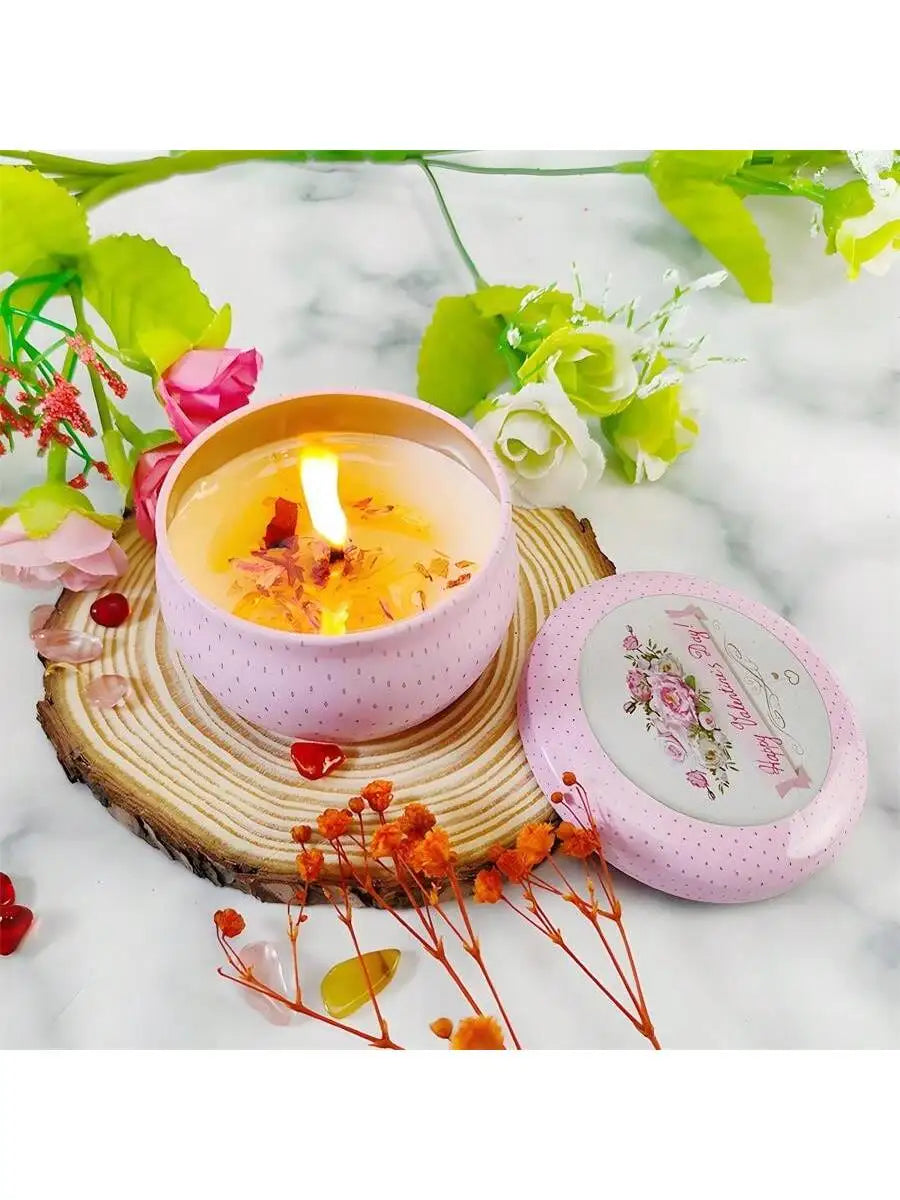 Handmade DIY Jarred Scented Candle Home Bedroom Air Freshener Qme 1pc peony