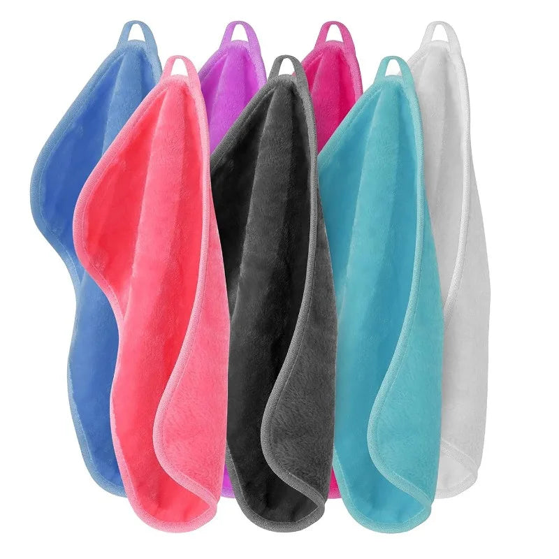 5 Colors Makeup Remover Cloth Towels Face Washcloth Pads Reusable Qme