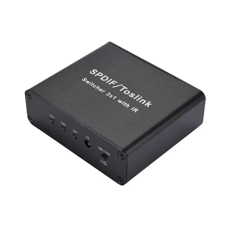 3 In 1 Out Switcher Support Lpcm2.0/Dts/Dolby Ac3 Audio Format 3X1 Switcher with Remote Control for Toslink Signal Receiving Qme 1pcs
