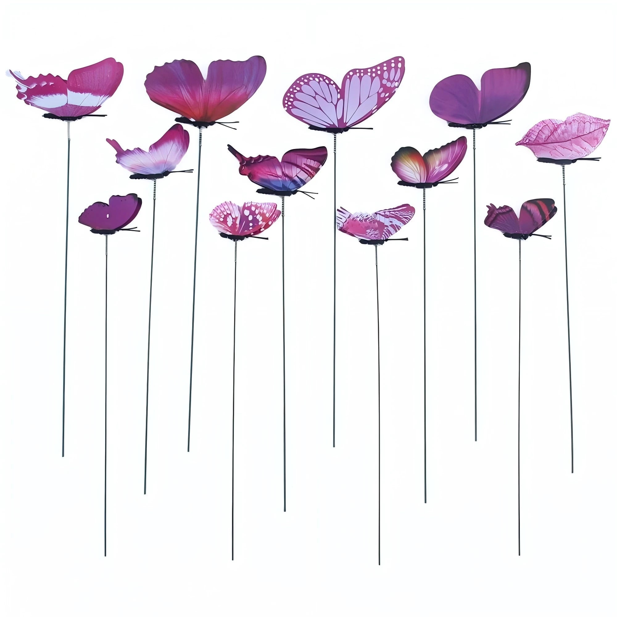 Colorful Butterflies Garden Stake Yard Planter Butterfly Stakes Qme Purple