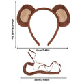 Monkey Ears and Tail Monkey Costume Accessory Kit Fashionable Halloween Animal Ears Cosplay Costume Comfortable Halloween Monkey Qme Standard A