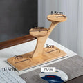 Office Desktop Balcony Decor Organizer 2-Tier Bamboo Stand Shelf Home Qme L