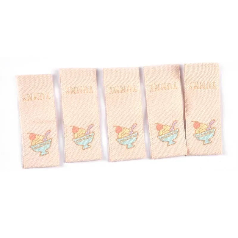 50pcs Ice Cream/Strawberry Embroidery Clothing Labels For Sewing Hats Bags Supplies DIY Crafts Accessories Knitted Tags c3612 Qme 4