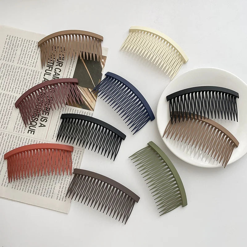 Matte Broken Hair Finishing Comb Women Anti-Slip Hair Insert Comb Fixed Bangs Flyaway Hair Hairpin Hairstyle Accessory Qme