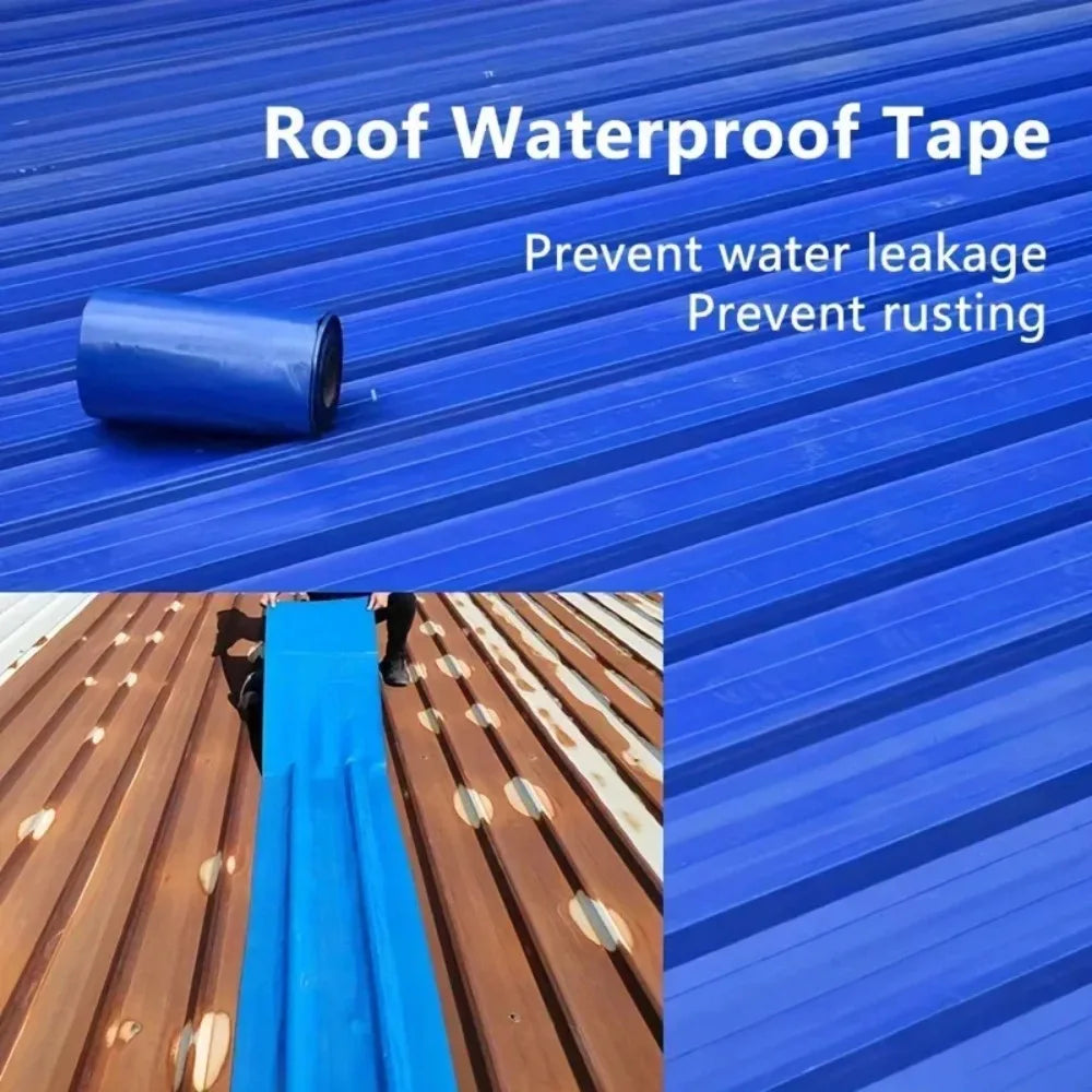 Butyl Patching Roof Waterproofing Tape for Roof Tile Crack Self-adhesive Aluminum Foil Waterproofing Waterproof Sealing Band Qme