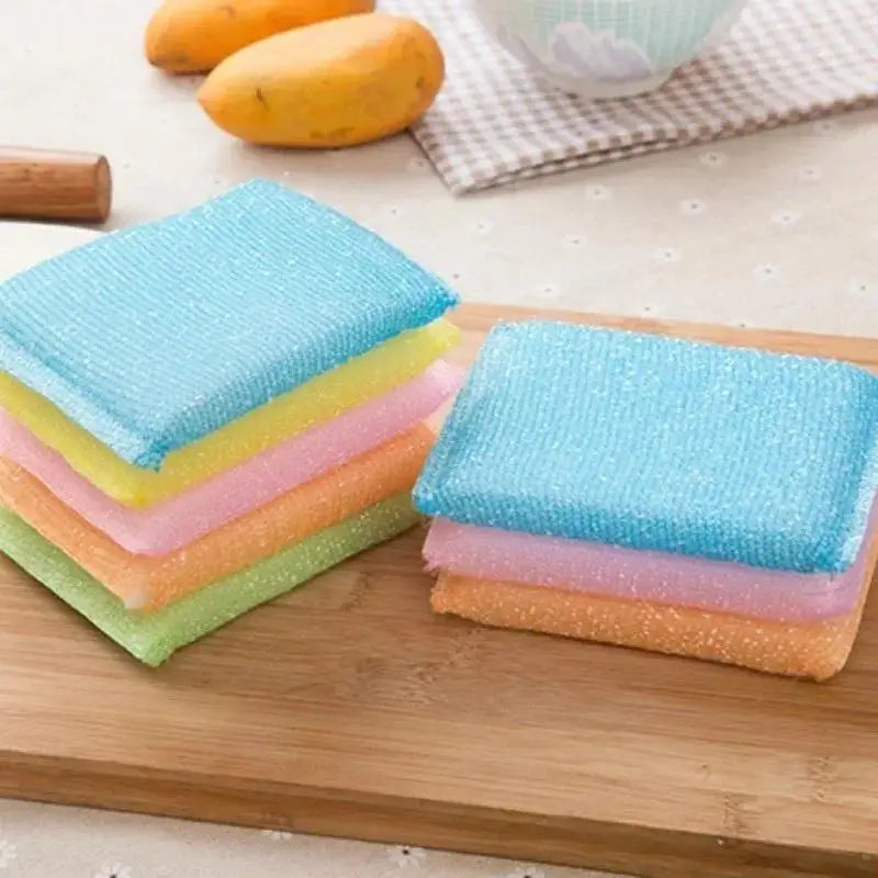 4Pcs Dishwashing Sponges Thick Durable Sponge Cleaning Wipes Kitchen Cleaning Scouring Pads Kitchenware Cleaning Sponge Blocks Qme