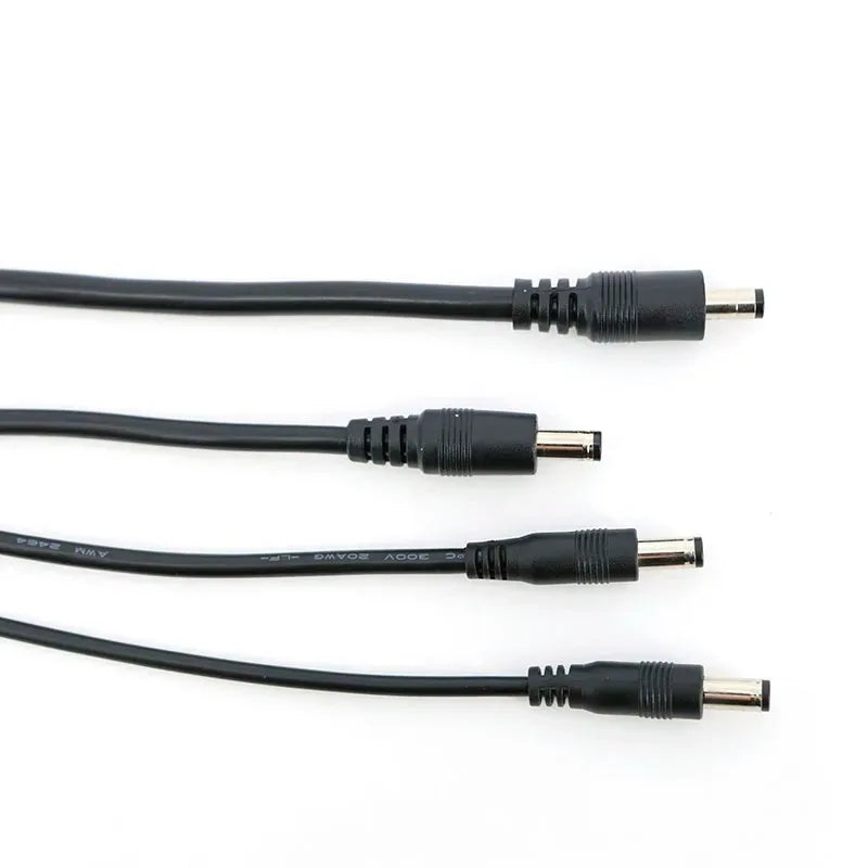 30PCS DC Power Cable 5.5*2.1mm Male Female Connectors for Surveillance LED Strip Light Plug Power Supply Accessory Qme