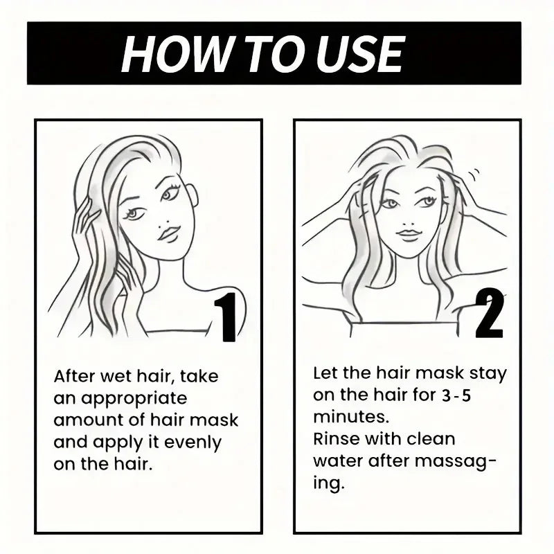 Keratine Magic Hair Mask Protein Straightening Repair Cream for Dry, Frizzy, Damaged Hair Professional Smoothing, Shining, and Deeply Moisturizing Care 60G/30G Qme