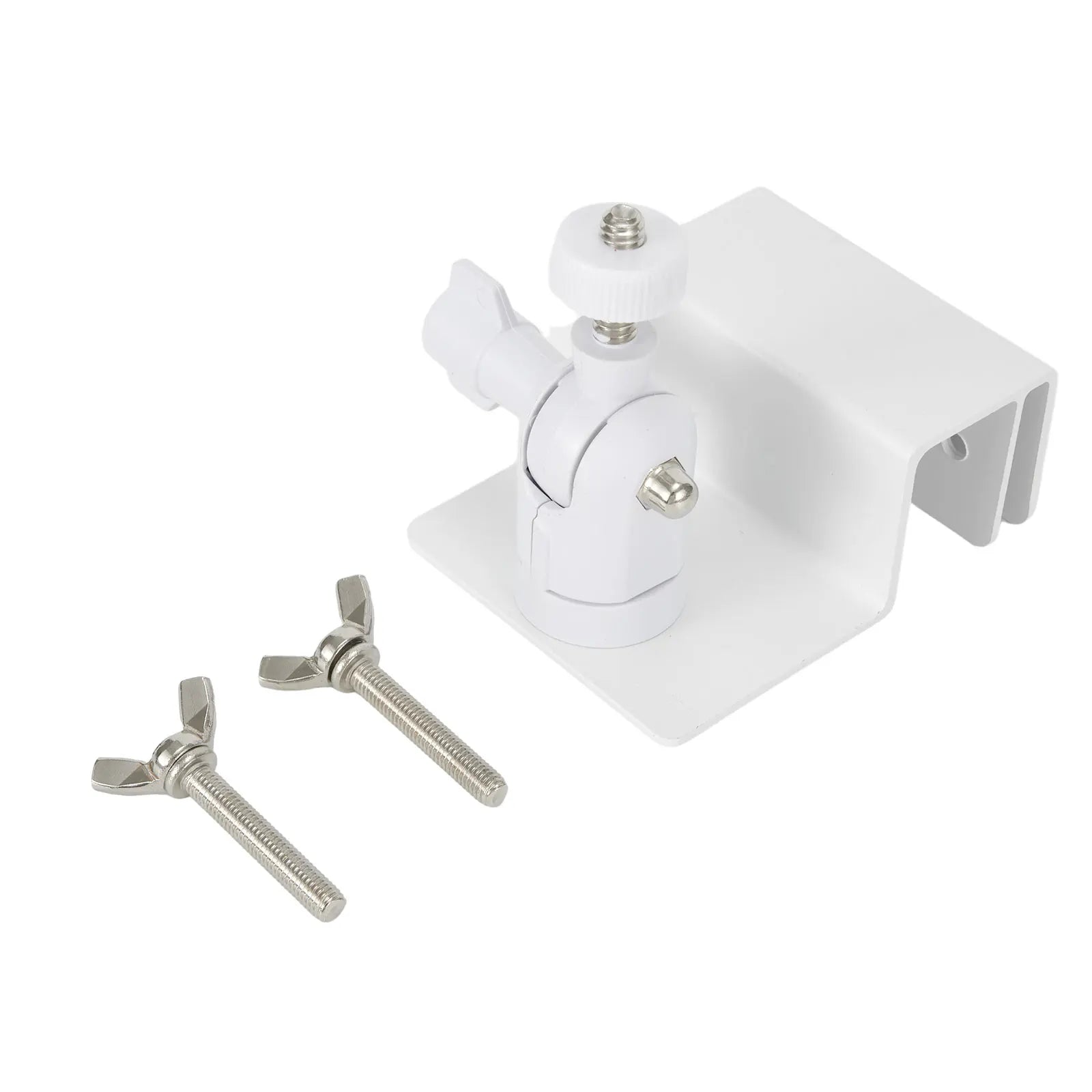 1 Pcs Roof Gutter Special Bracket Solar Panel Bracket Weatherproof Gutter Mount Bracket With Screw For Security Cameras Qme White