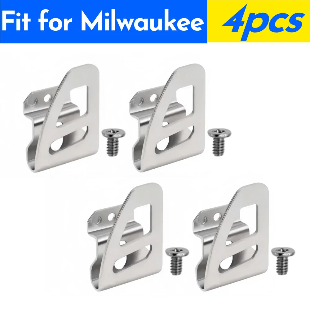 2-6PCS Electric Drill Belt Hook Cordless Drills Wrench Holder Clip Hooks Tool Fit for Dewalt/Makita/Milwaukee Impact Drills Tool Qme For Milwaukee 4pcs