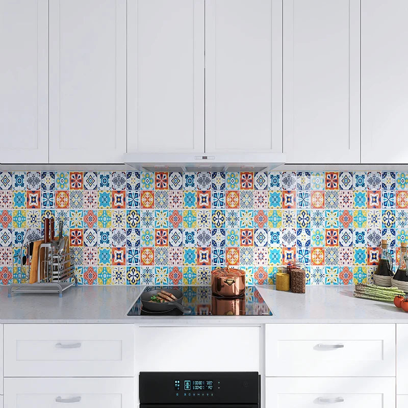 40cm European Self-Adhesive Wallpaper Waterproof and Oil Resistant PVC Kitchen Wall Sticker Bathroom Wallpaper Cabinet Wallpaper Qme