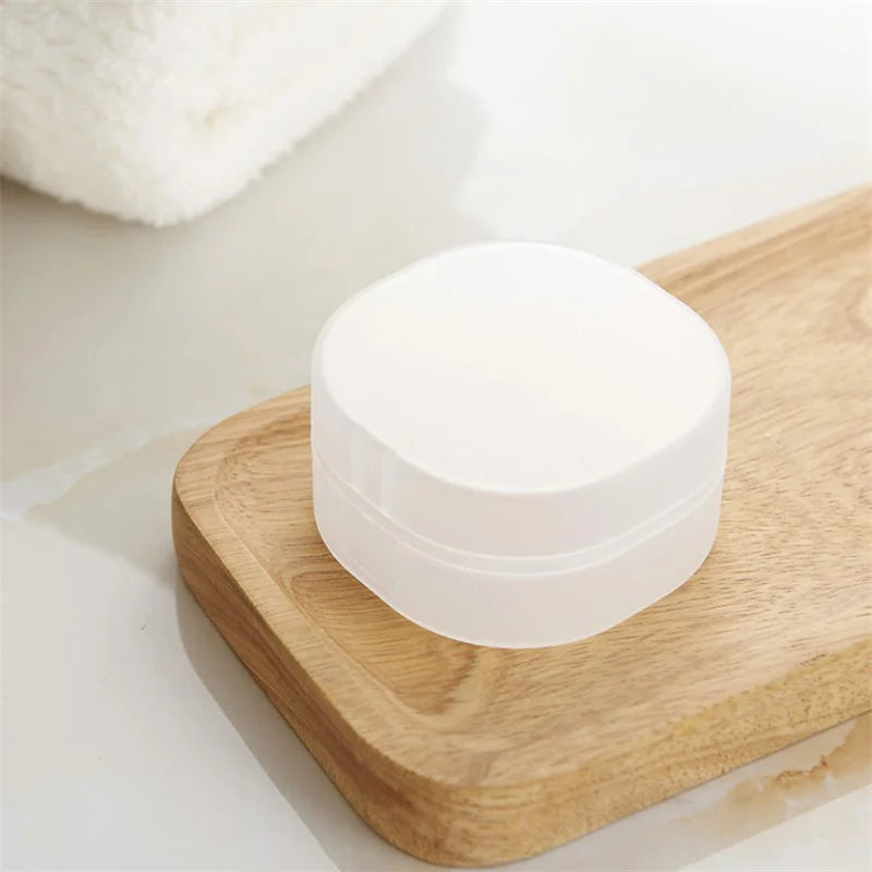 Wash Shower Home Bathroom Sealed Soap Case Container Plastic Travel Qme