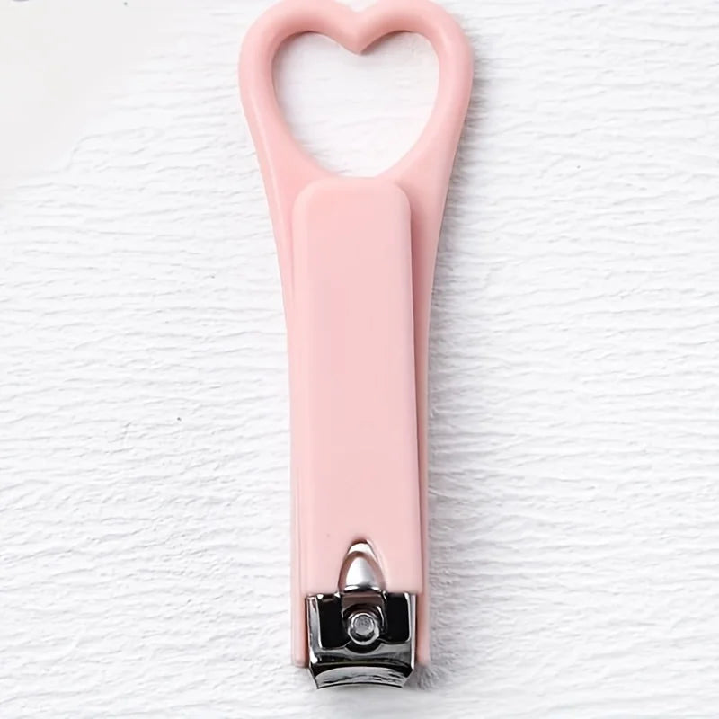 Rainbow Series Portable Nail Clippers Women Men-stainless Steel Qme Pink