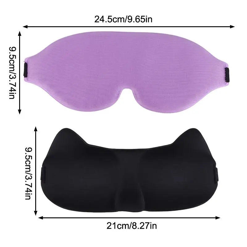 3D Sleeping Eye Mask Soft Skin-friendly Breathable Light Blocking Qme
