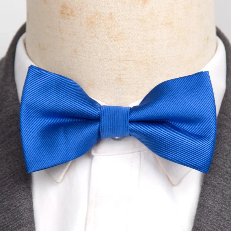 Classic Black Men Bow Ties Fashion Polyester Bowtie Woven Dot Checked