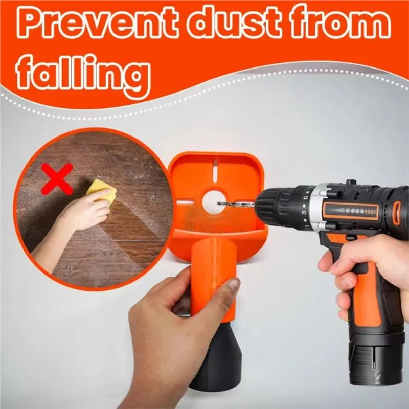 A02F-Universal Anti-Dust Attachment Drill Dust Collector For Power Tools Portable Drill Bit Dust Catcher For Home Renovation Qme