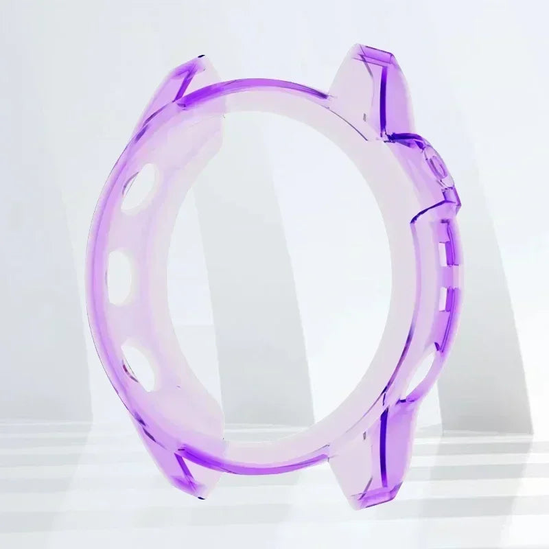 TPU Protective Case Cover for Garmin Fenix 7 7S 7X Smart Watch Clear Colorful Soft Protector Epix Pro 51mm 47mm 42mm Cover Shell Qme Clear purple Garmin fenix 7
