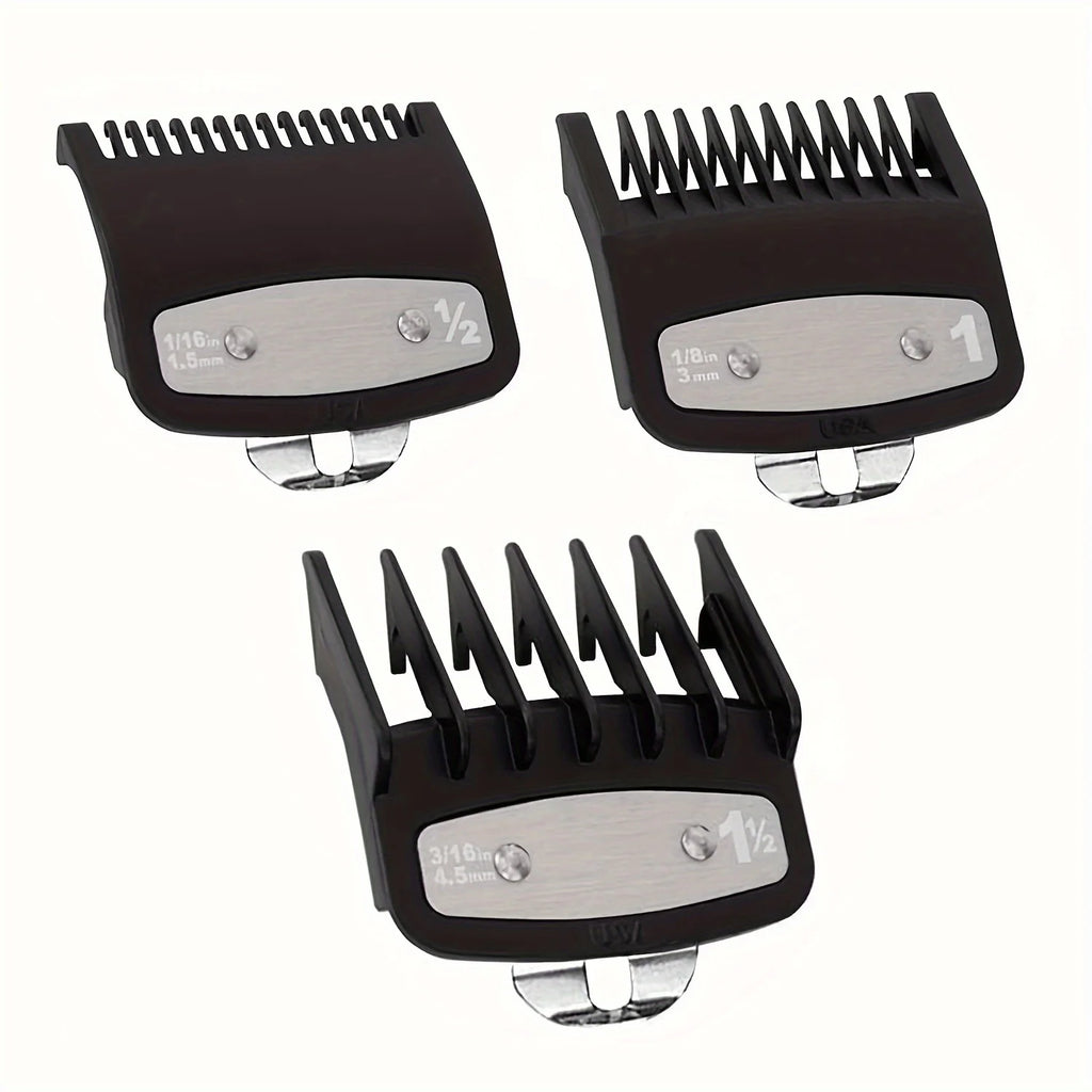 Three-piece Hairdressing Limiting Comb Oil Head Electric Clipper Accessories Electric Clipper Caliper Set Positioning Comb Qme