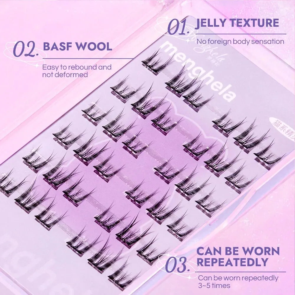 Fairy Glue-free False Eyelashes Easy Rebound No Need Remove Segmented Qme