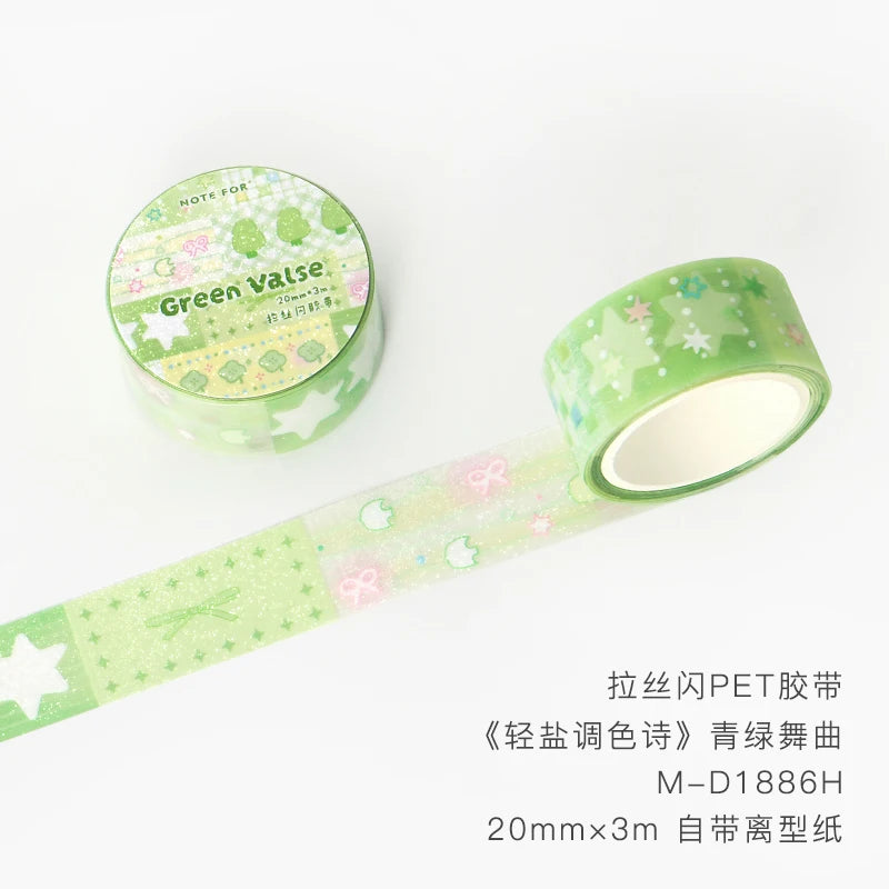 Korean Style Cartoon Light Salt Verse Making Tapes DIY Scrapbook Stickers for School Planner Decor Personalized Stationery Qme D best-selling