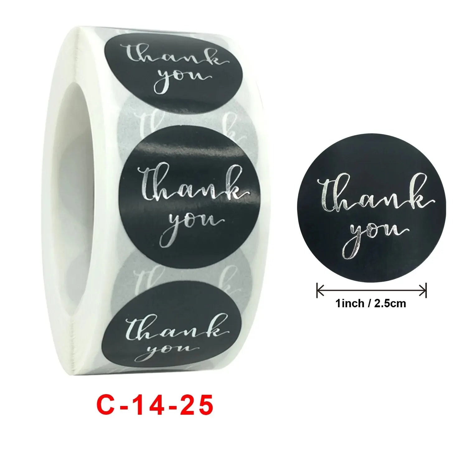 500Pcs 1inch Thank You Stickers For Envelope Sealing Labels Stationery Supplies Handmade Wedding Gift Decoration Sticker New Qme C- 14-25