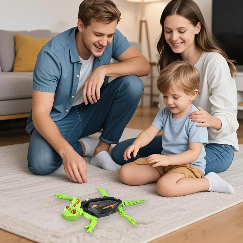 Realistic Biomimetic RC Wall Climbing Lizard Robot Toy, Remote Control Gecko that Climbs Glass & Smooth Walls Home Family Toy Qme